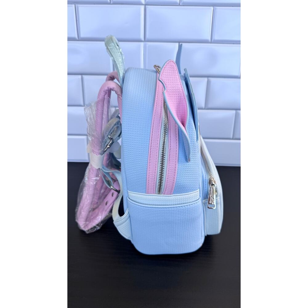 Disney Parks x Loungefly Stitch 626 Day Blue &Pink Waffle Texture Backpack NWT - Picture 2 of 6
